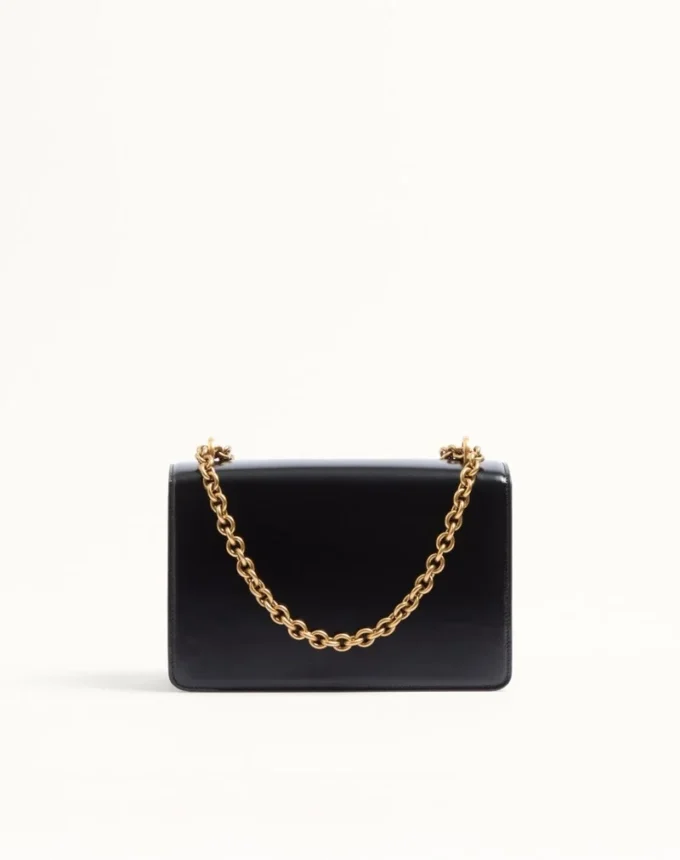 Sac à bandoulière Valentino Garavani Vain en cuir de veau brillant Sac à bandoulière Valentino Garavani Vain en cuir de veau brillant