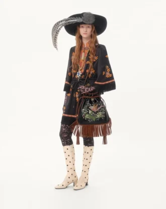Sac brodé à franges Valentino Garavani Nellcôte Alice