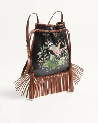 Sac brodé à franges Valentino Garavani Nellcôte Alice