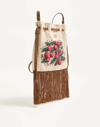 Sac brodé à franges Valentino Garavani Nellcôte Alice