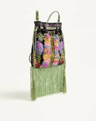 Sac brodé à franges Valentino Garavani Nellcôte Alice