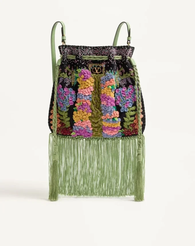Sac brodé à franges Valentino Garavani Nellcôte Alice Sac brodé à franges Valentino Garavani Nellcôte Alice