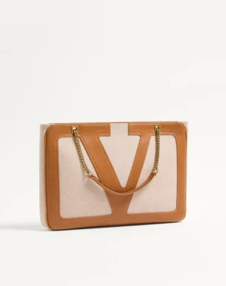 Sac cabas moyen en toile Valentino Garavani Viva Superstar