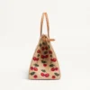 Sac cabas moyen Valentino Garavani Antibes en raphia jacquard avec motif Cherryfic Sac cabas moyen Valentino Garavani Antibes en raphia jacquard avec motif Cherryfic