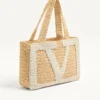 Sac cabas moyen Valentino Garavani Viva Superstar en raphia