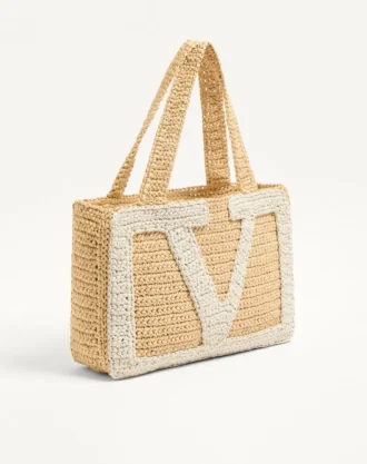 Sac cabas moyen Valentino Garavani Viva Superstar en raphia