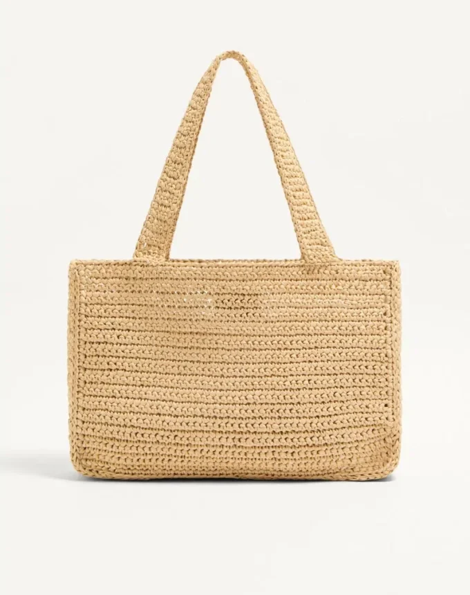 Sac cabas moyen Valentino Garavani Viva Superstar en raphia