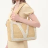 Sac cabas moyen Valentino Garavani Viva Superstar en raphia
