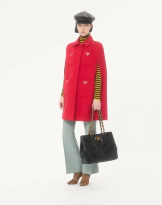 Sac cabas Valentino Garavani Laseine en cuir nappa à motif chevron