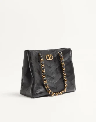 Sac cabas Valentino Garavani Laseine en cuir nappa à motif chevron