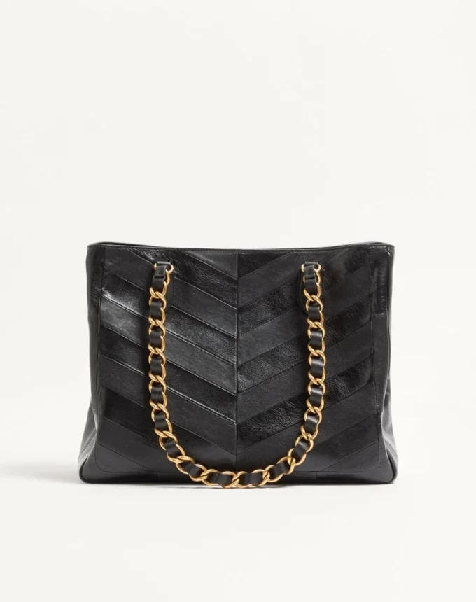 Sac cabas Valentino Garavani Laseine en cuir nappa à motif chevron