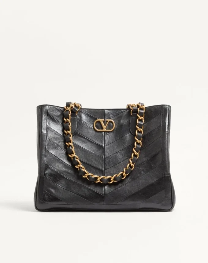 Sac cabas Valentino Garavani Laseine en cuir nappa à motif chevron