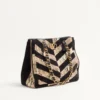Sac cabas Valentino Garavani Laseine en python et daim à motif chevron Sac cabas Valentino Garavani Laseine en python et daim à motif chevron