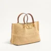 Sac fourre-tout moyen en paille pour l’été Sac fourre-tout moyen en paille pour l’été