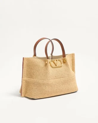 Sac fourre-tout moyen en paille pour l’été Sac fourre-tout moyen en paille pour l’été