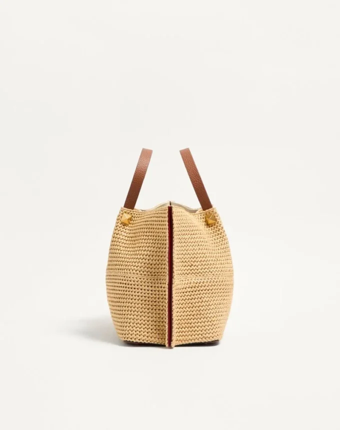 Sac fourre-tout moyen en paille pour l’été Sac fourre-tout moyen en paille pour l’été