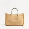 Sac fourre-tout moyen en paille pour l’été Sac fourre-tout moyen en paille pour l’été