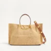 Sac fourre-tout moyen en paille pour l’été Sac fourre-tout moyen en paille pour l’été
