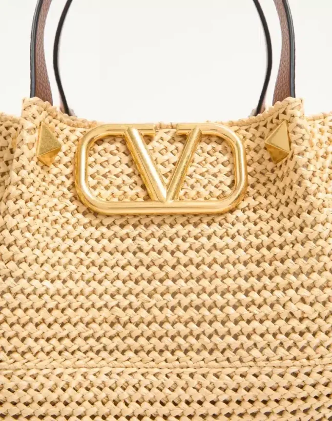 Sac fourre-tout moyen en paille pour l’été Sac fourre-tout moyen en paille pour l’été