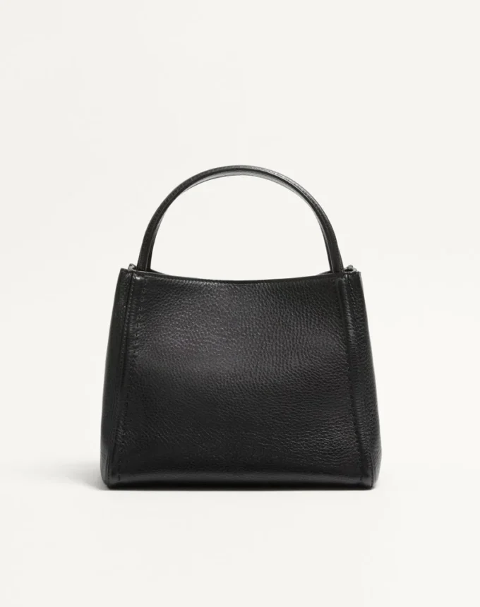 Sac à main moyen Valentino Garavani Alltime en cuir de veau grainé Sac à main moyen Valentino Garavani Alltime en cuir de veau grainé