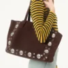 Sac shopping moyen Nellcôte en daim Valentino Garavani Sac shopping moyen Nellcôte en daim Valentino Garavani