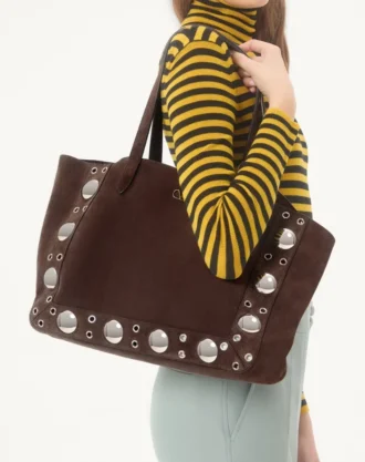 Sac shopping moyen Nellcôte en daim Valentino Garavani