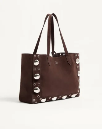 Sac shopping moyen Nellcôte en daim Valentino Garavani