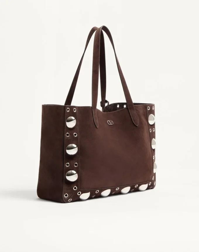 Sac shopping moyen Nellcôte en daim Valentino Garavani Sac shopping moyen Nellcôte en daim Valentino Garavani