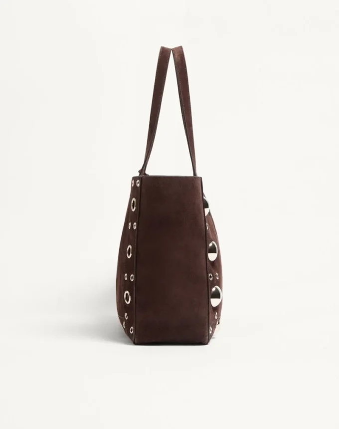 Sac shopping moyen Nellcôte en daim Valentino Garavani Sac shopping moyen Nellcôte en daim Valentino Garavani