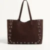 Sac shopping moyen Nellcôte en daim Valentino Garavani Sac shopping moyen Nellcôte en daim Valentino Garavani