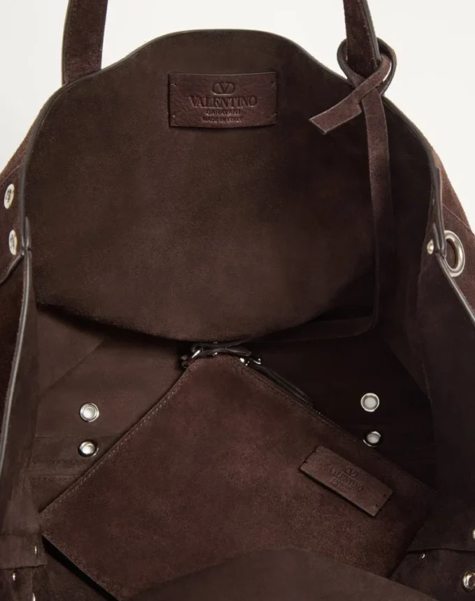 Sac shopping moyen Nellcôte en daim Valentino Garavani Sac shopping moyen Nellcôte en daim Valentino Garavani