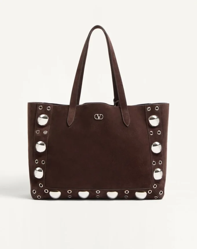 Sac shopping moyen Nellcôte en daim Valentino Garavani Sac shopping moyen Nellcôte en daim Valentino Garavani