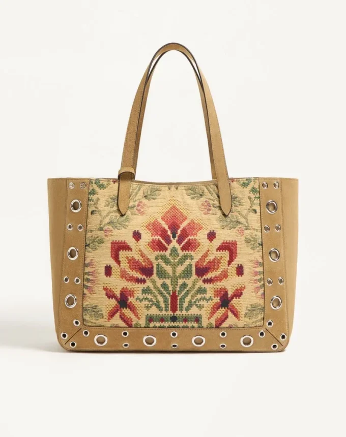 Sac shopping moyen Nellcôte en tissu jacquard Valentino Garavani Sac shopping moyen Nellcôte en tissu jacquard Valentino Garavani