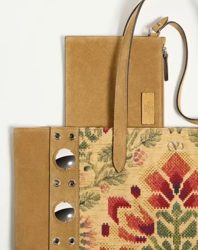 Sac shopping moyen Nellcôte en tissu jacquard Valentino Garavani Sac shopping moyen Nellcôte en tissu jacquard Valentino Garavani