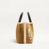 Sac shopping moyen Valentino Garavani en daim brodé avec doublure en peau de mouton Sac shopping moyen Valentino Garavani en daim brodé avec doublure en peau de mouton