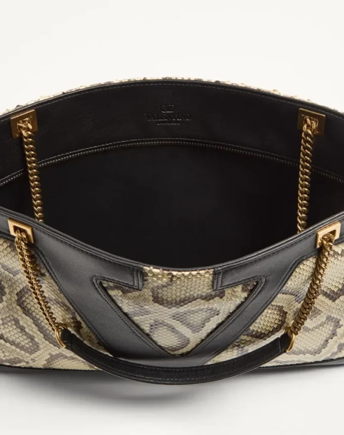 Sac shopping moyen Valentino Garavani Viva Superstar en python Sac shopping moyen Valentino Garavani Viva Superstar en python
