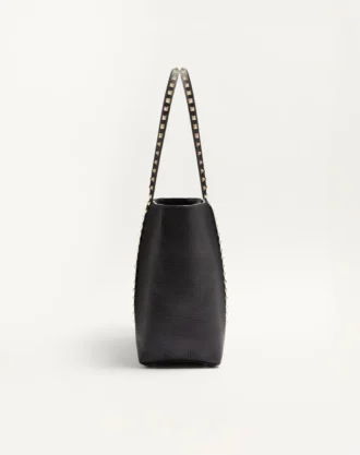 Sac shopping Valentino Garavani Rockstud en cuir de veau grainé Sac shopping Valentino Garavani Rockstud en cuir de veau grainé