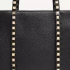 Sac shopping Valentino Garavani Rockstud en cuir de veau grainé Sac shopping Valentino Garavani Rockstud en cuir de veau grainé