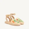 Sandales Bribri en raphia avec broderies florales Sandales Bribri en raphia avec broderies florales