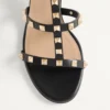 Sandales à bride cheville Rockstud en cuir de veau 60 mm