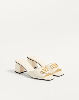 Sandales à bride Vlogo Signature en cuir de veau 60 mm