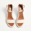 Sandales compensées à double Rockstud en cuir de veau grainé 105 mm