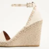 Sandales compensées à double Rockstud en cuir de veau grainé 105 mm