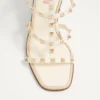 Sandales compensées Rockstud en cuir de veau avec broderies Cornely 80 mm