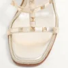 Sandales compensées Rockstud en cuir nappa laminé avec broderie Cornely 100 mm