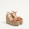Sandales compensées Vlogo Signature à motif Cherryfic 120 mm
