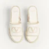 Sandales compensées Vlogo Torchon en cuir nappa 100 mm