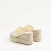 Sandales compensées Vlogo Torchon en cuir nappa 100 mm