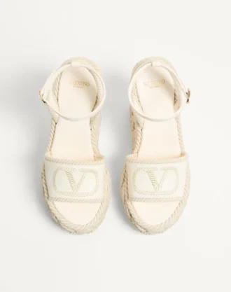 Sandales compensées Vlogo Torchon en cuir nappa 130 mm Sandales compensées Vlogo Torchon en cuir nappa 130 mm