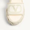 Sandales compensées Vlogo Torchon en cuir nappa 130 mm